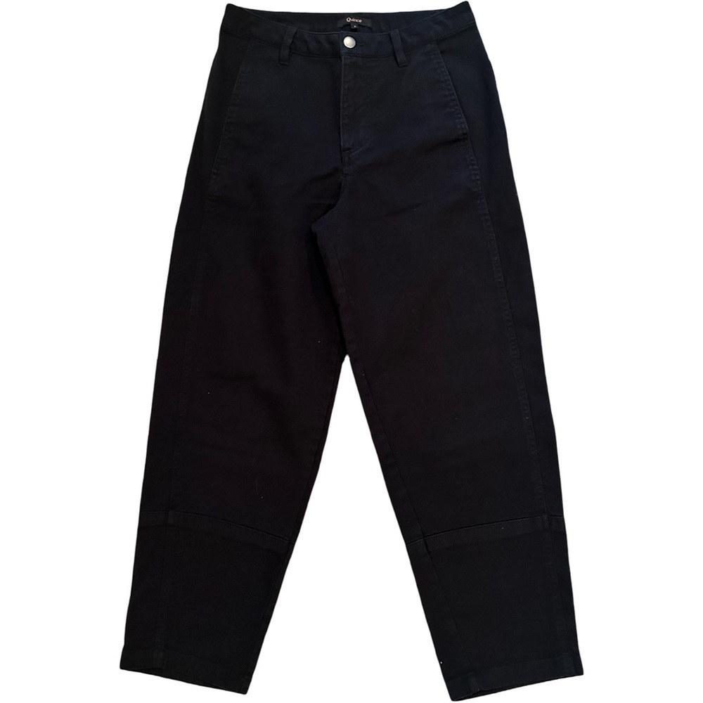 Quince NWOT Organic Cotton Twill Straight Leg Cropped Pants Women’s Black Size 2